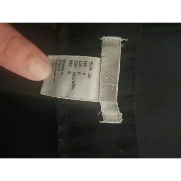 H&M Womens Black Belt Loops Dress Pants Size 6 - Picture 3 of 5